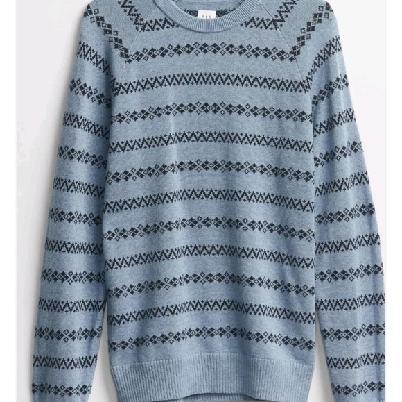 NEW Gap Men's Lightweight Sweater Blue Heather Crew Neck size XXL 2XL - Picture 3 of 3